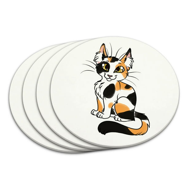 Calico Cat Auto Coasters